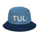TUL Tulsa Airport Code Denim Bucket Hat