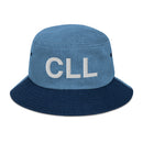 CLL College Station Airport Code Denim Bucket Hat