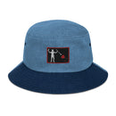 Blackbeard Pirate Flag Denim Bucket Hat