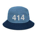 414 Milwaukee Area Code Denim Bucket Hat