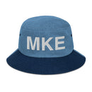 MKE Milwaukee Airport Code Denim Bucket Hat