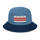 Washington DC Flag Denim Bucket Hat