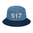 517 Lansing MI Area Code Denim Bucket Hat