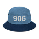 906 Upper Peninsula MI Denim Bucket Hat