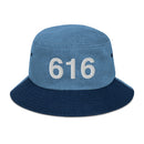 616 Grand Rapids MI Denim Bucket Hat