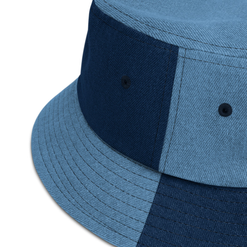 Denver Colorado Flag Denim Bucket Hat