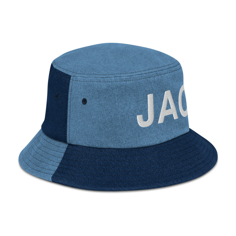 JAC Jackson Hole Airport Code Denim Bucket Hat