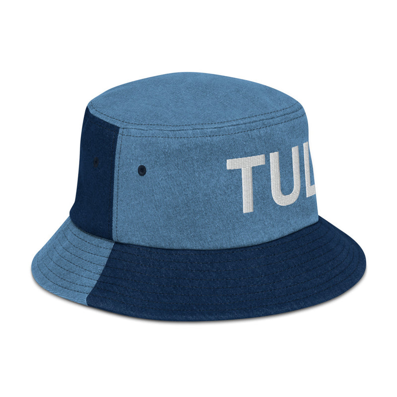 TUL Tulsa Airport Code Denim Bucket Hat