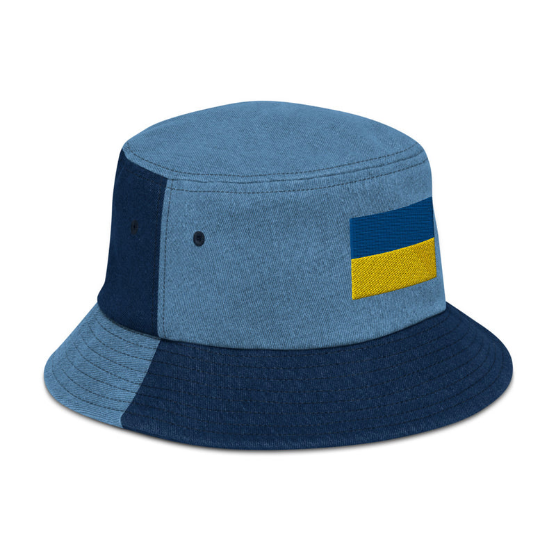 Flag of Ukraine Denim Bucket Hat