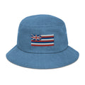 Hawaii Flag Denim Bucket Hat