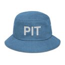 PIT Pittsburgh Airport Code Denim Bucket Hat