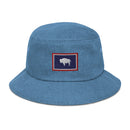 Wyoming Flag Denim Bucket Hat