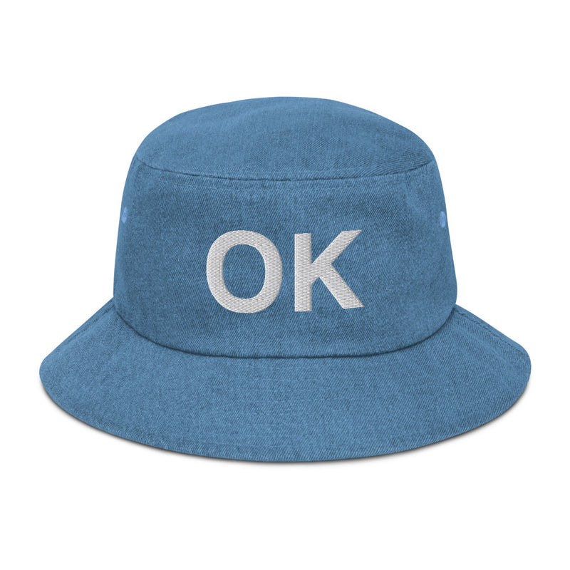 Oklahoma OK Denim Bucket Hat