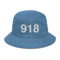 918 Tulsa Area Code Denim Bucket Hat