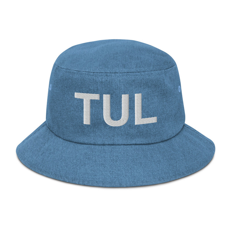 TUL Tulsa Airport Code Denim Bucket Hat