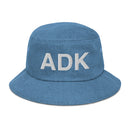 ADK Adirondack Mountains Upstate NY Denim Bucket Hat