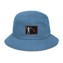 Blackbeard Pirate Flag Denim Bucket Hat