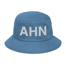 AHN Athens GA Airport Code Denim Bucket Hat