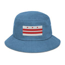 Washington DC Flag Denim Bucket Hat