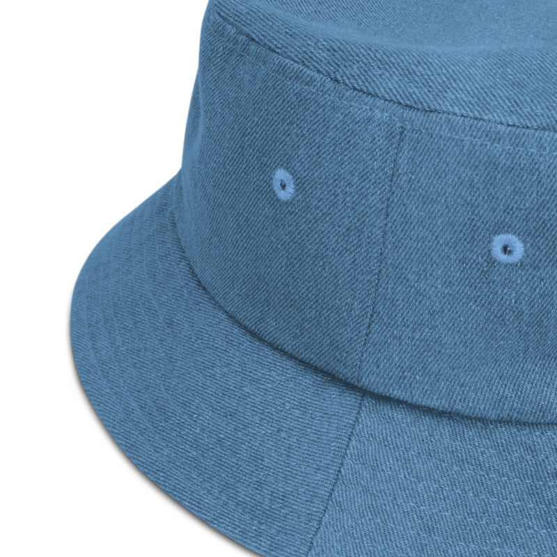Cursive Dallas TX Denim Bucket Hat