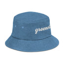 Cursive Greenville SC Denim Bucket Hat