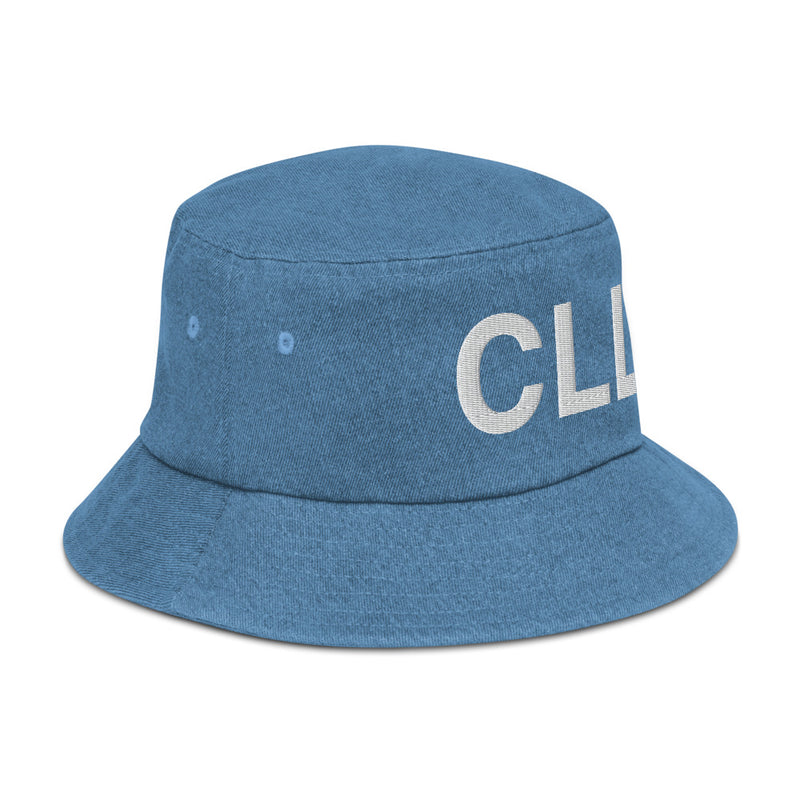 CLL College Station Airport Code Denim Bucket Hat