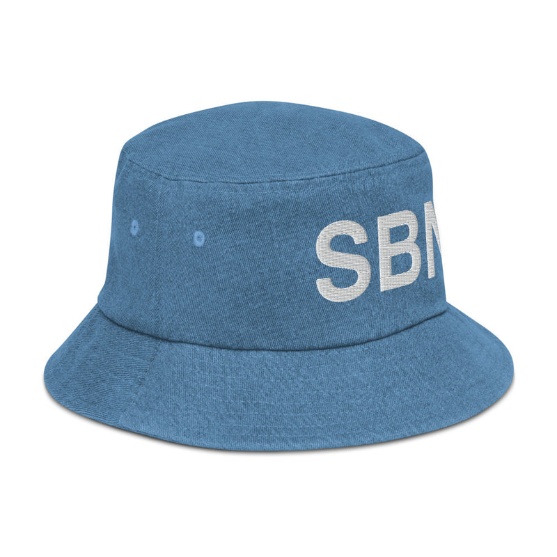 SBN South Bend Airport Code Denim Bucket Hat