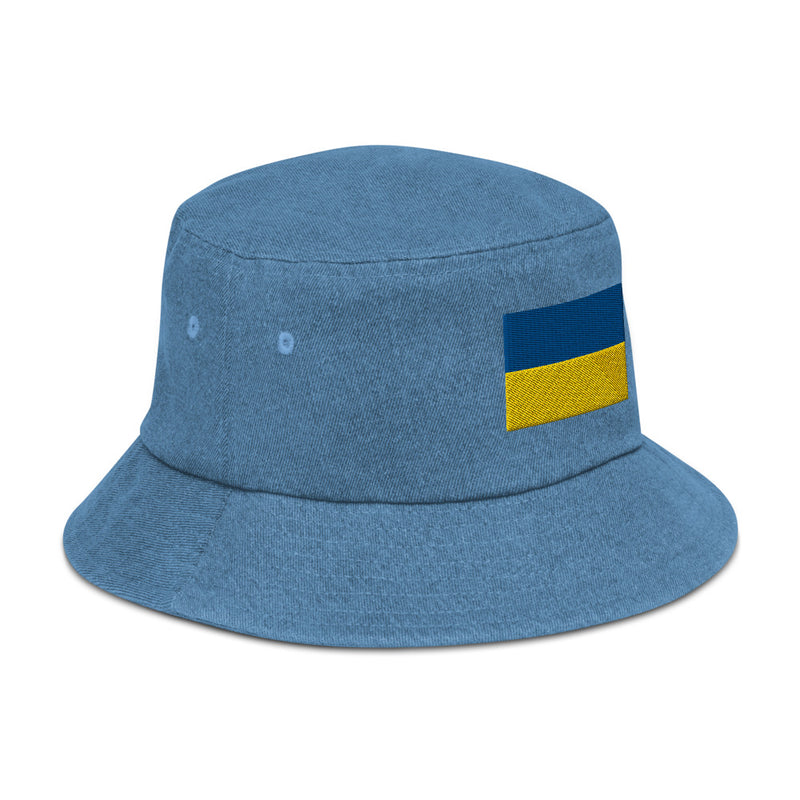 Flag of Ukraine Denim Bucket Hat