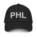 PHL Philadelphia Airport Code Denim Dad Hat