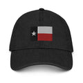 Black and Red Texas Flag Denim Dad Hat