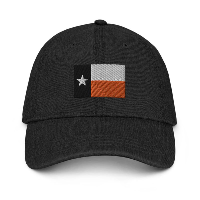 Orange Texas Flag Denim Dad Hat