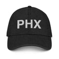 PHX Phoenix Airport Code Denim Dad Hat