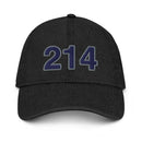 Navy & Gray 214 Dallas Area Code Denim Dad Hat