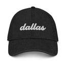 Cursive Dallas TX Denim Dad Hat