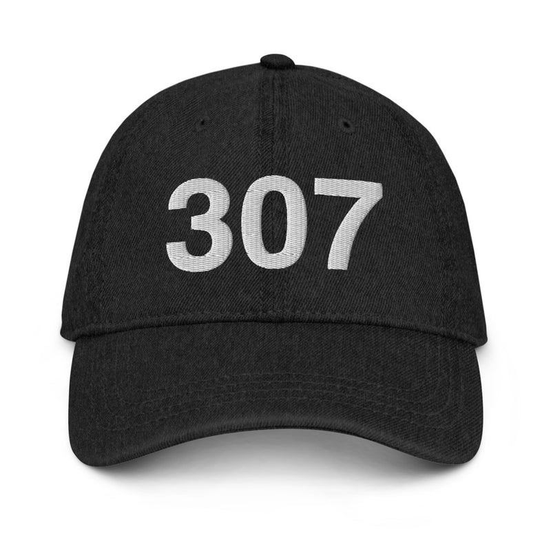 307 Wyoming Area Code Denim Dad Hat