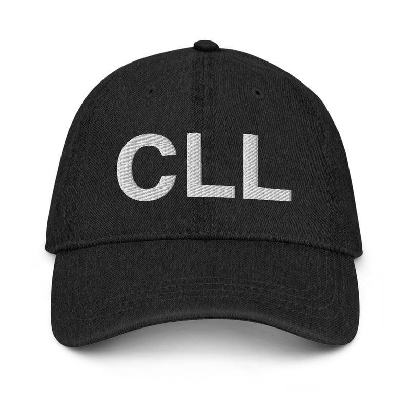 CLL College Station Airport Code Denim Dad Hat
