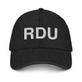 RDU Raleigh NC Airport Code Denim Dad Hat
