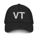 Vermont VT State Abbreviation Denim Dad Hat