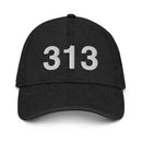 313 Detroit MI Area Code Denim Dad Hat