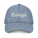 Script Raleigh NC Denim Dad Hat