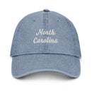 Script North Carolina Denim Dad Hat