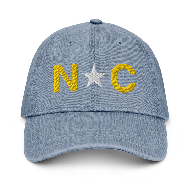 North Carolina Flag Denim Dad Hat