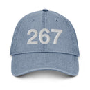 267 Philadelphia Area Code Denim Dad Hat