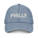 Philly Distressed Denim Dad Hat