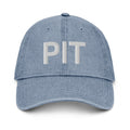 PIT Pittsburgh Airport Denim Dad Hat