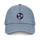 Tennessee Tri Star Flag Denim Dad Hat