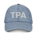TPA Tampa Bay Airport Code Denim Dad Hat