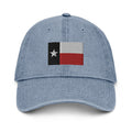 Black and Red Texas Flag Denim Dad Hat