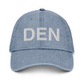 DEN Denver Airport Code Denim Dad Hat