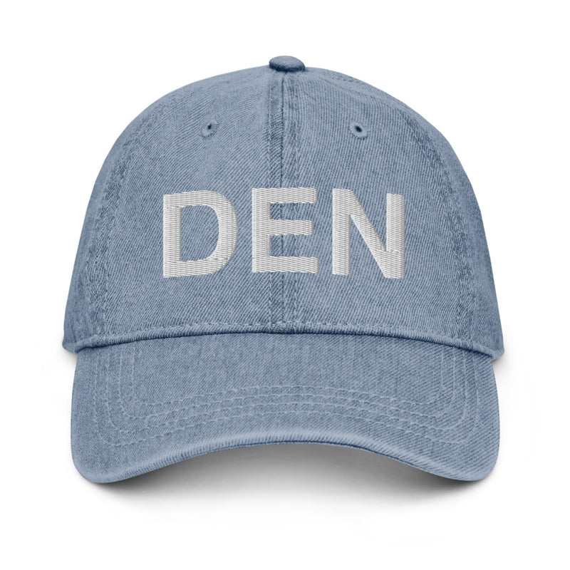 DEN Denver Airport Code Denim Dad Hat